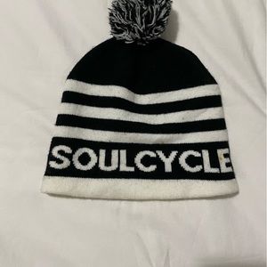 Soul cycle black and white hat. Mild stain